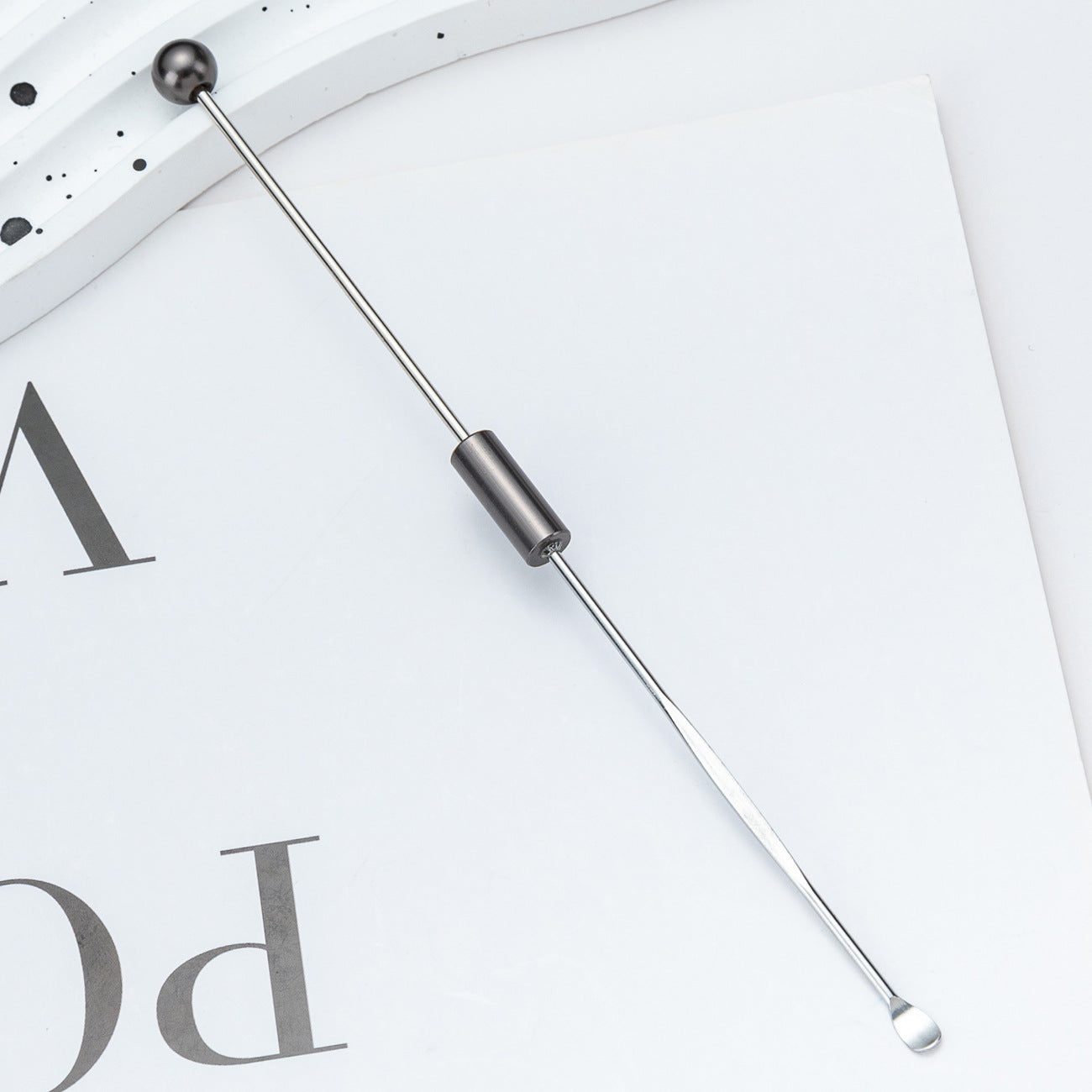 Wholesale DIY beaded ear pick spoon household long handle ear cleaning tool